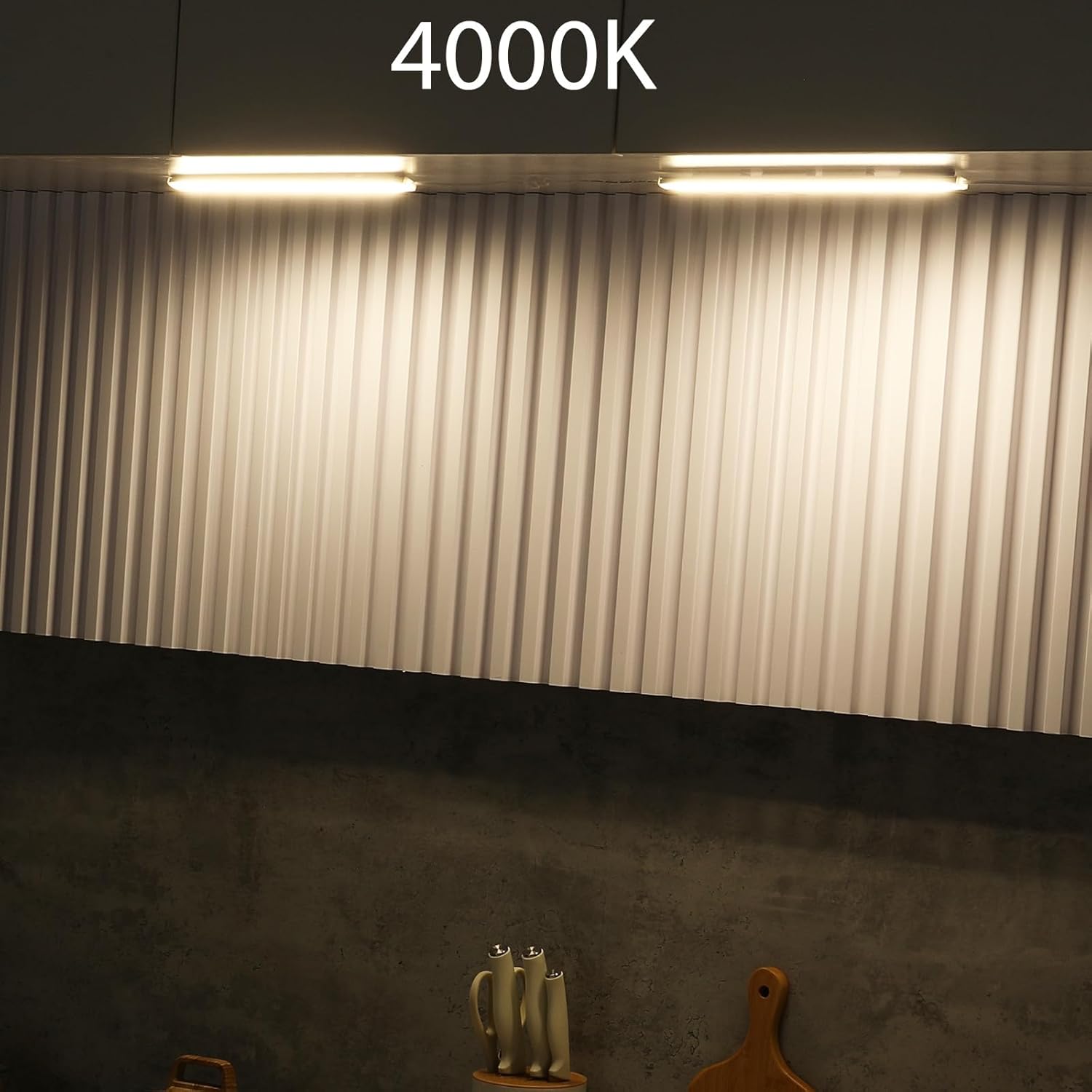 Litever Kit de iluminación enchufable para debajo del gabinete con adaptador, atenuador, 2 tiras de luz LED USB de 12 pulgadas. Regulable enlazable