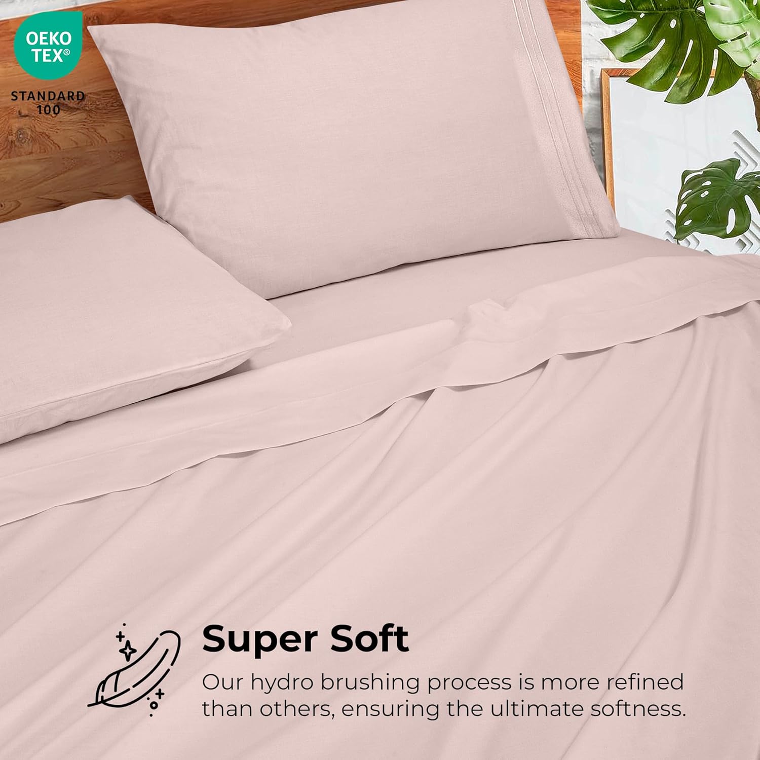 ROYALE LINENS – Sábanas de 3 piezas para cama individual – Juego de sábanas de microfibra cepillada suave de 1800 hilos – 1 sábana bajera, 1 sábana
