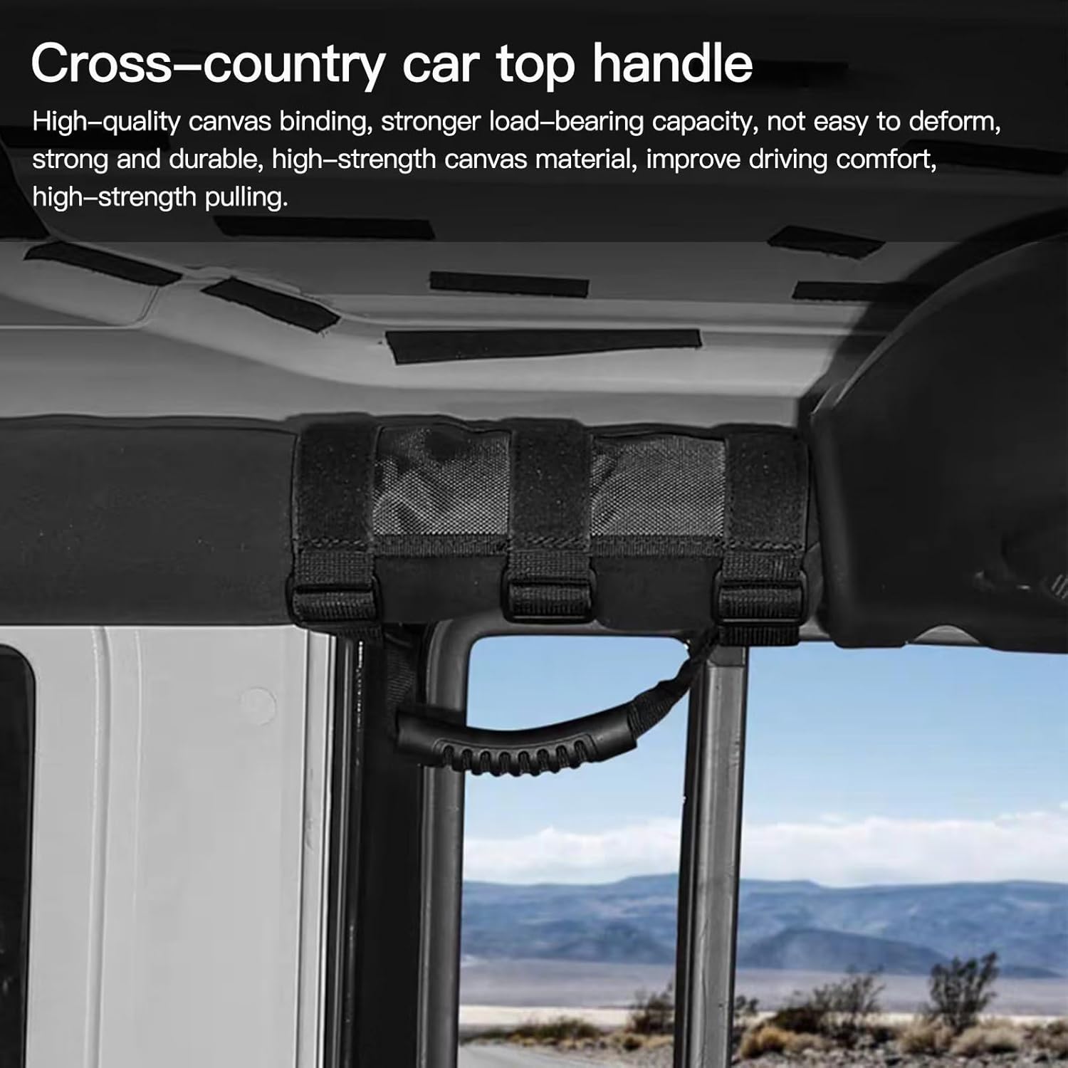 BATEMEN W Auto Roll Bar Grab Handles Grab Bars Spare Handgrips Replacement Fits for 2020 Jeep Wrangler Unlimited Willys Sport Utility 4-Door