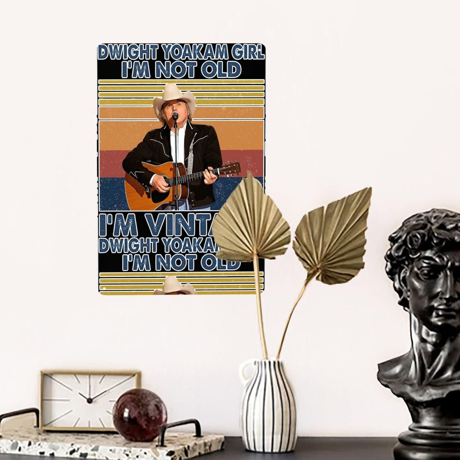 Xojlqazd Dwight Song Writer Yoakam – Placa decorativa de metal para decoración de pared, póster moderno, decoración del hogar para sala de estar,