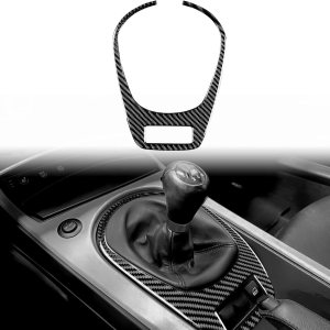 Fibra de carbono, compatible con accesorios de BMW, marco de panel de engranajes de consola central, cubierta de pomo de palanca de cambios, Fibra de carbono, compatible con accesorios de BMW, marco de panel de engranajes de consola central, cubierta de pomo de palanca de cambios,