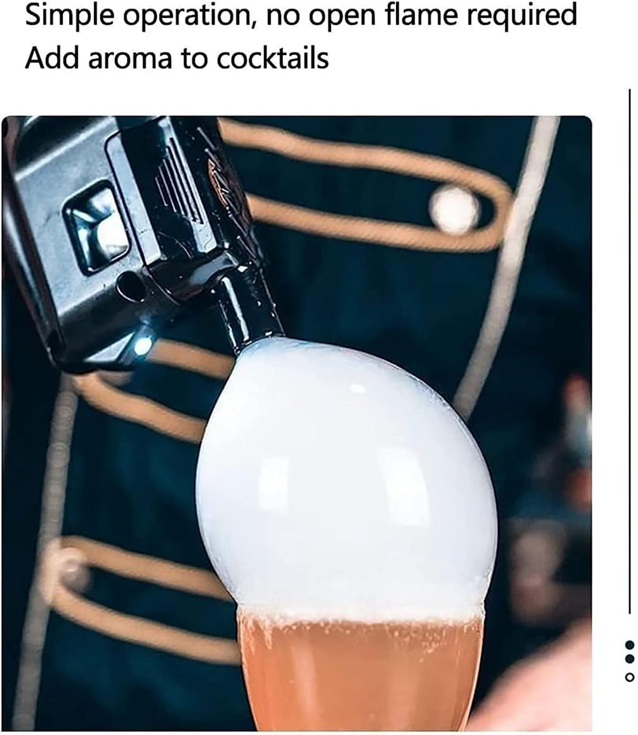 Pistola de humo portátil para cocina, pistola de cóctel USB, pistola de ahumar burbujas, ahumador de mano en frío para hacer burbujas y humo, para