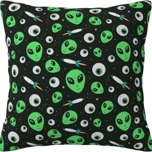 Alien – Funda de almohada cuadrada decorativa suave, funda de cojín, decoración del hogar para sofá, cama, silla, 20 x 20 pulgadas Alien – Funda de almohada cuadrada decorativa suave, funda de cojín, decoración del hogar para sofá, cama, silla, 20 x 20 pulgadas