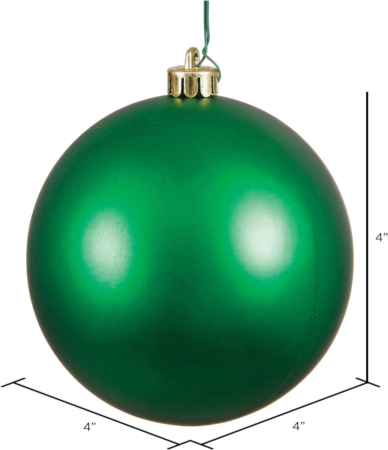 Vickerman – Adorno de esfera de Navidad con acabado de caramelo sin costuras
