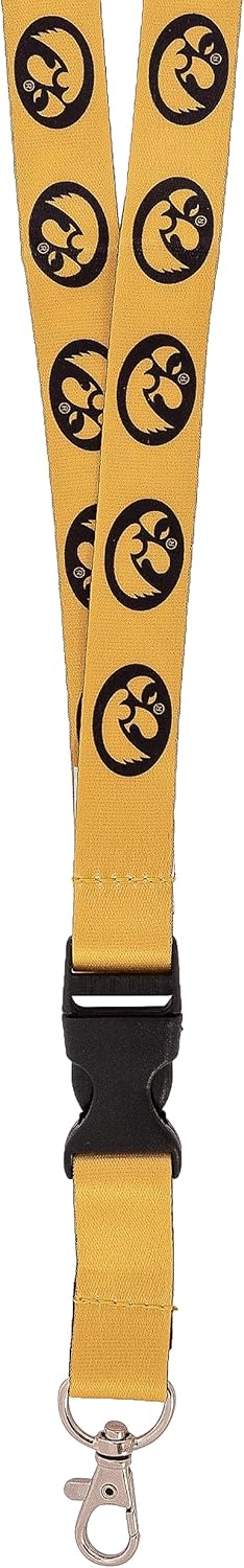 Llavero de identificación con diseño de Hawkeyes de la Universidad de Iowa, llavero desmontable con hebilla de presión (diseño 4), Multi colorido