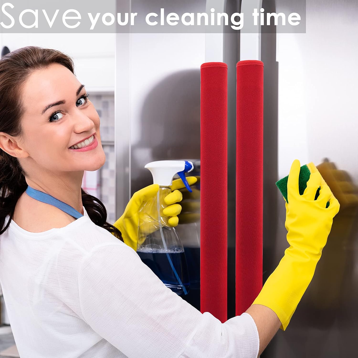 ZAWAGIIK 7 piezas de cubierta de manija de puerta de refrigerador, lavable para electrodomésticos de cocina, nevera, horno, microondas,