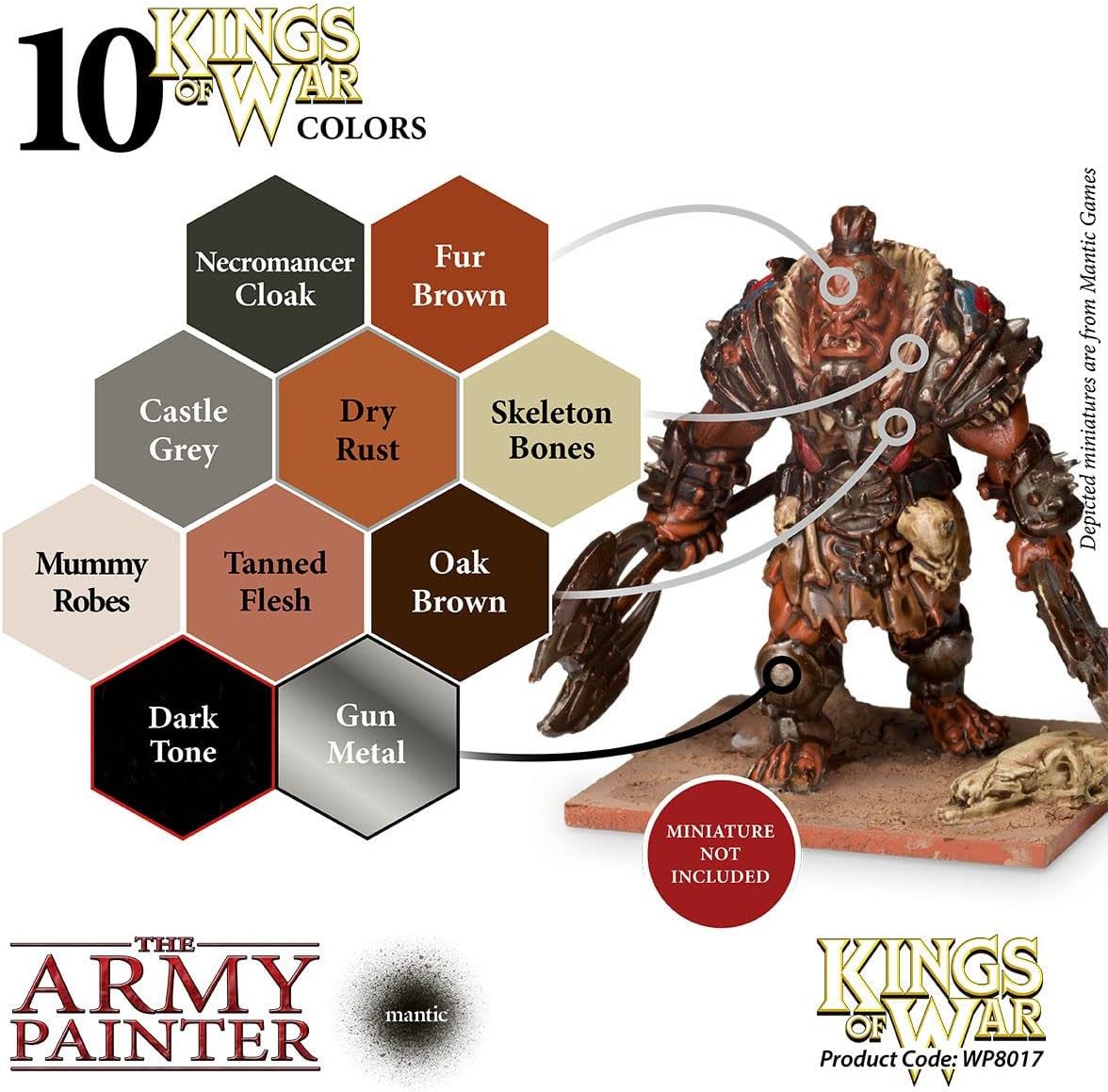 The Army Painter Kings of War Ogres – Juego de pintura en miniatura  Juego de pintura acrílica altamente pigmentada  10 pinturas en miniatura en