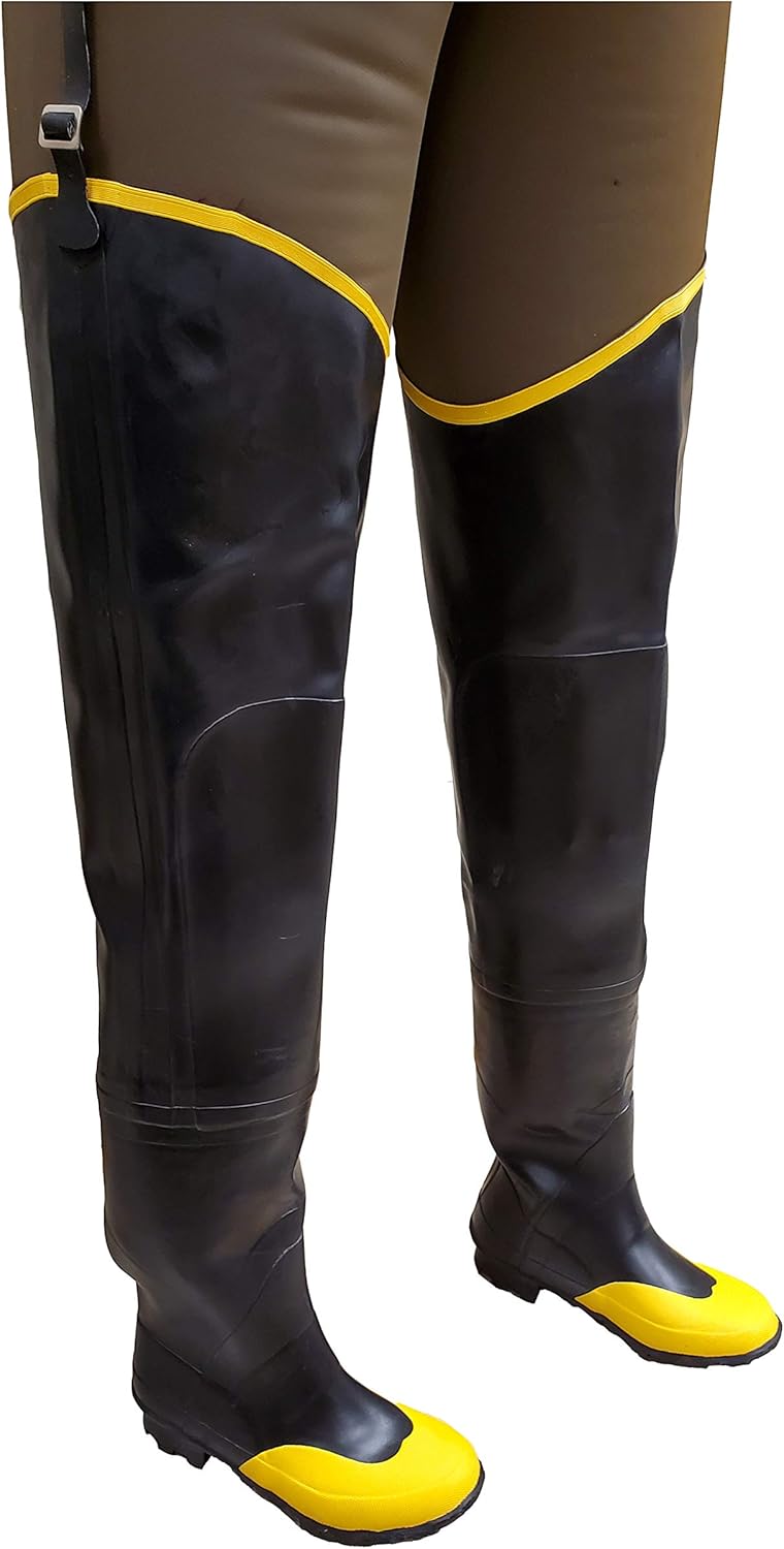 Herco Heavy Duty Rubber Men’s Hip Waders (Black)