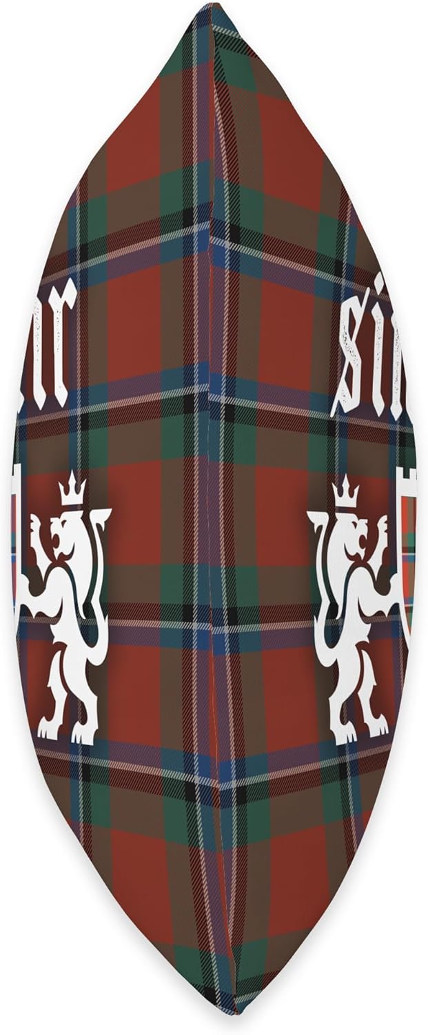 Scottish Tartans Clan Tartan, Scottish Plaid, Sinclair – Almohada con nombre de familia, 16 x 16 pulgadas, multicolor