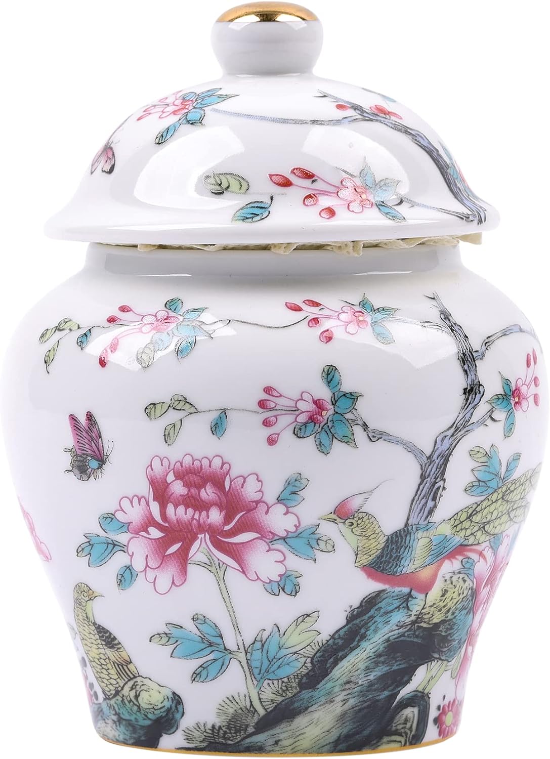 XINGYAN Chinoiserie – Mini tarros de cerámica de porcelana azul y blanca con tapa, estilo chino antiguo, estilo oriental, tarros decorativos y de