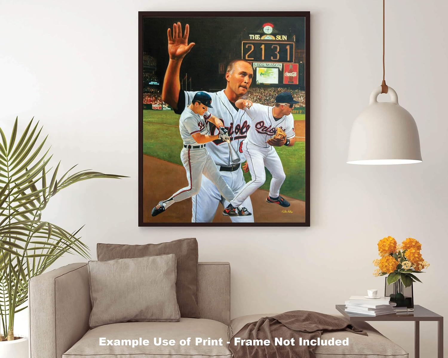 Cal Ripken Jr 3rd Base Short Stop Baltimore Orioles MLB Baseball Player HOF Hall of Fame Art Print 2AM3 on 24×30 matte paper