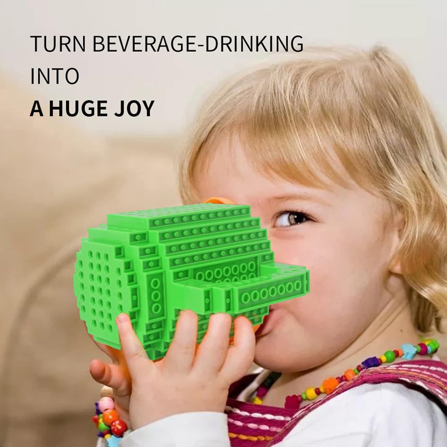 Build-on Brick Taza de café para construir con bloques, divertida, diseño de ladrillo, diseño creativo para niños, hombres, mujeres, Navidad,