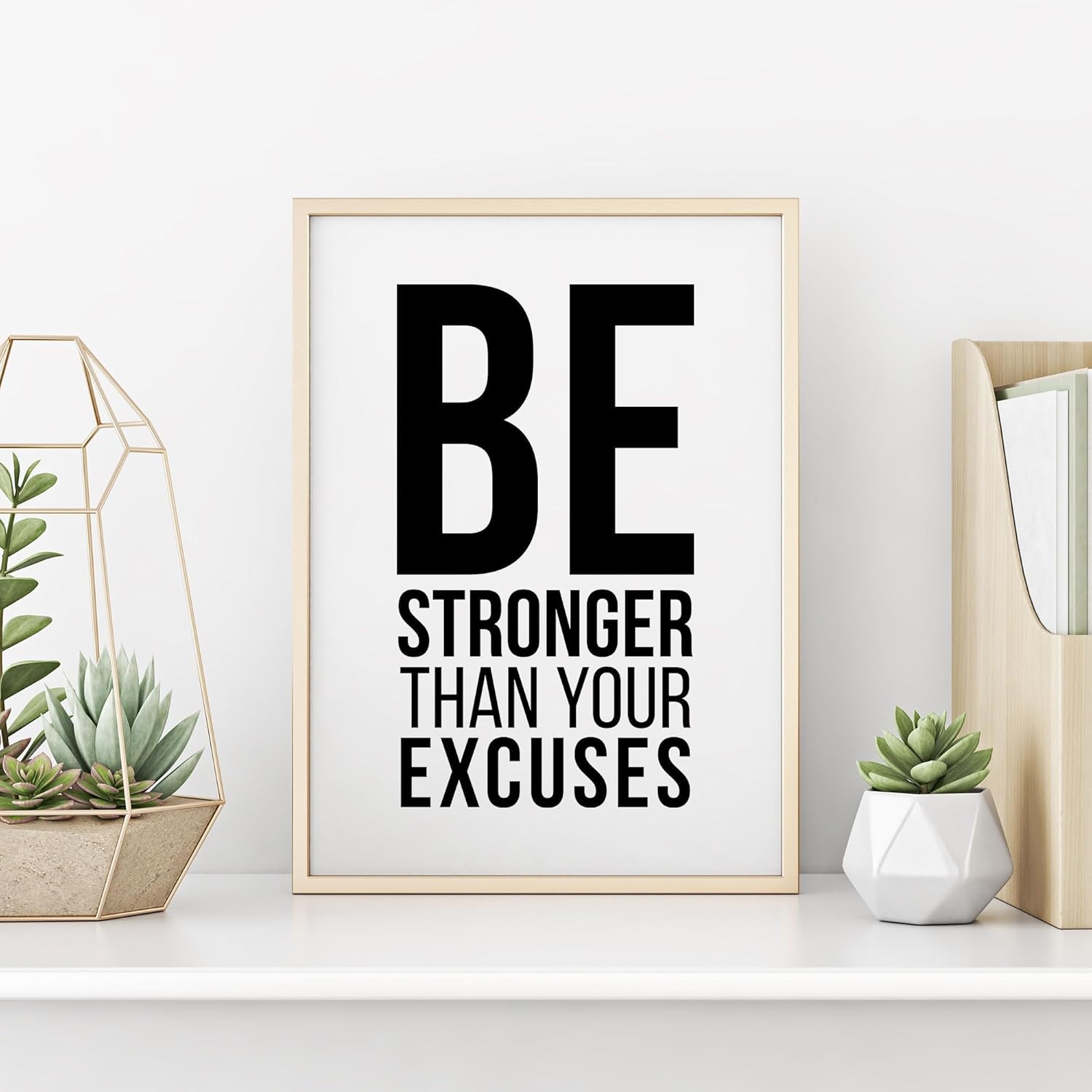 Impresión Be Stronger Than Your Excuses, arte de pared de gimnasio, póster de gimnasio, impresiones de gimnasio, decoración de gimnasio, impresiones