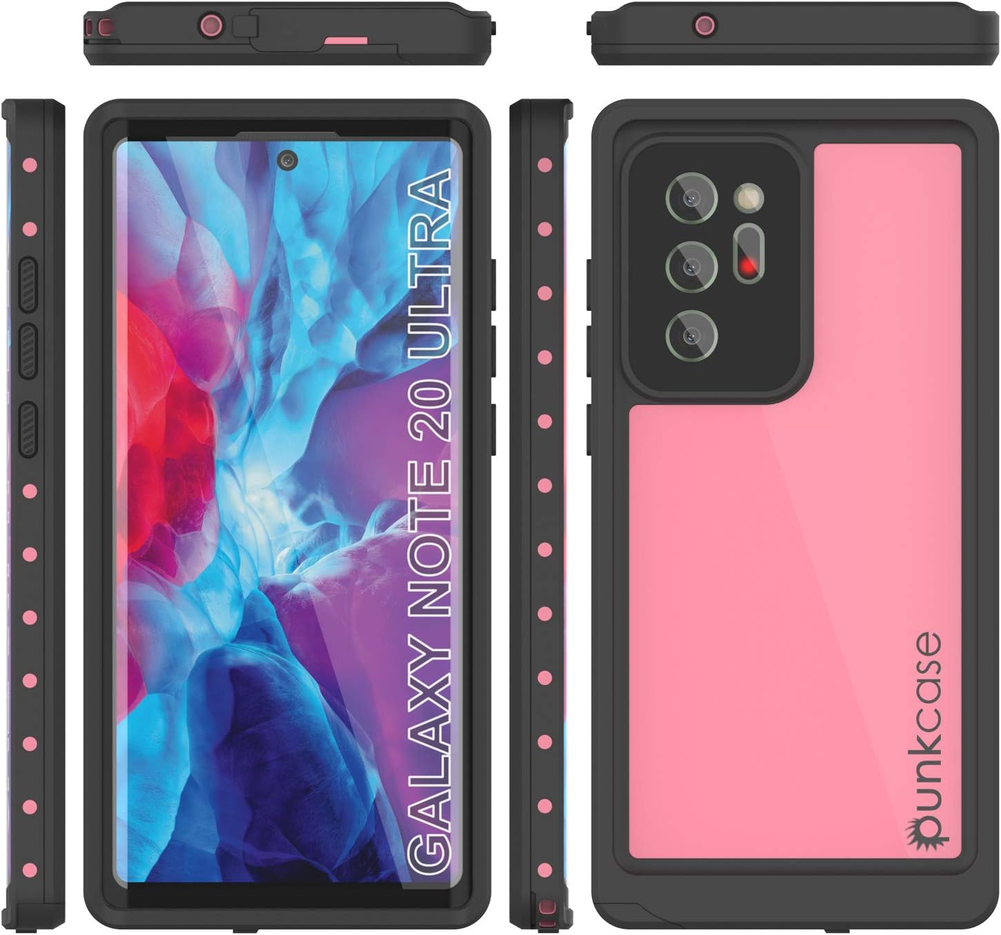 Punkcase Note 20 – Funda ultra impermeable StudStar Series Slim Fit Certificado IP68 A prueba de golpes Resistente a la suciedad A prueba de nieve