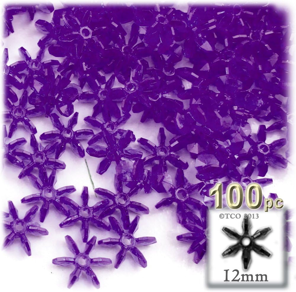 100pc facetado plástico transparente perlas Starflake 0.472 in azul claro