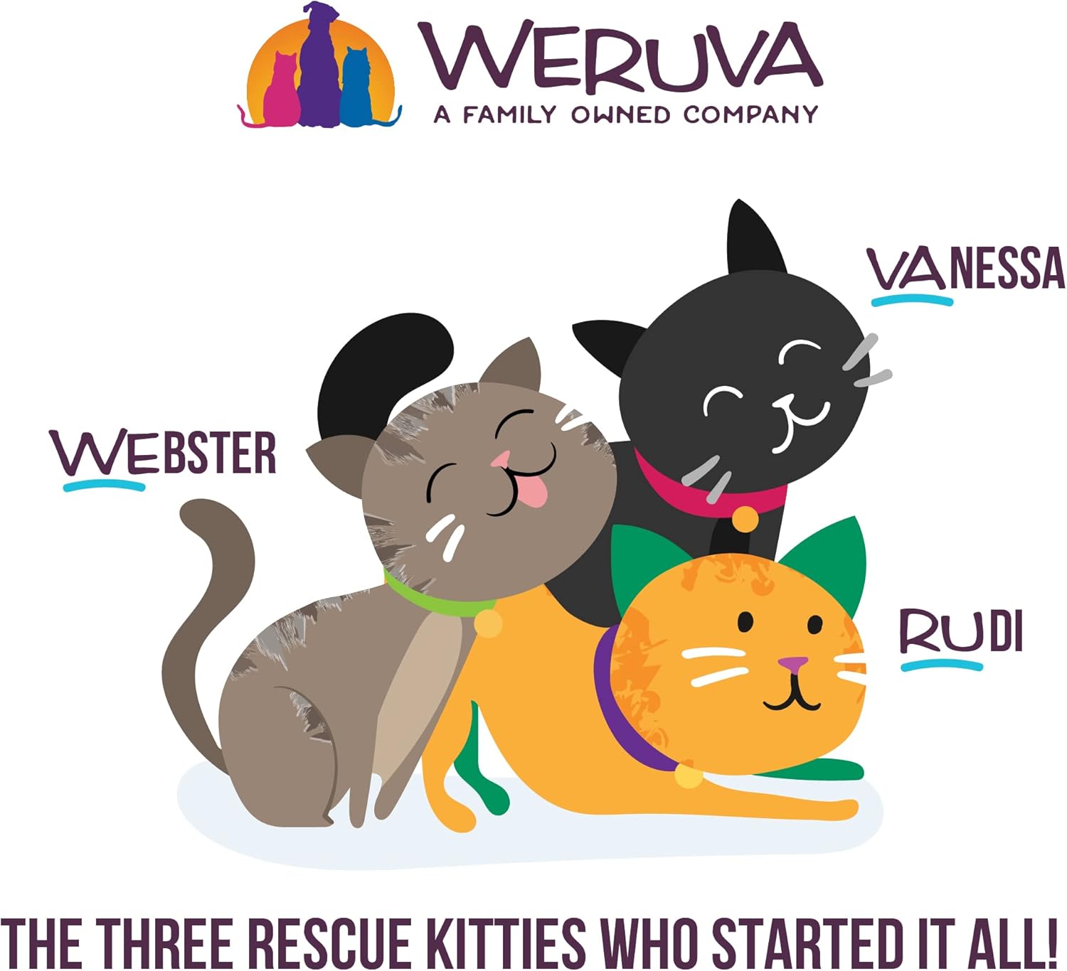 Weruva latas de comida húmeda para gatos sin granos y bolsas B.F.F. (Best Feline Friend), Azul