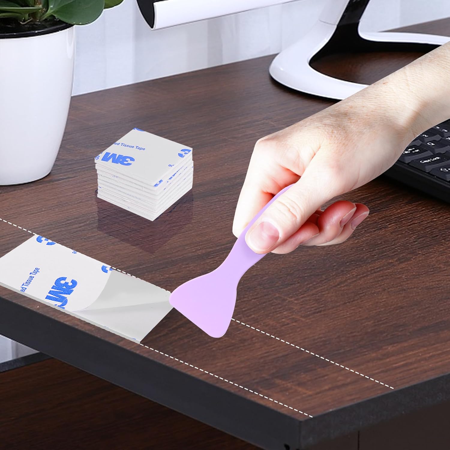 100 almohadillas de espuma adhesivas de montaje fuertes y resistentes, cinta de espuma impermeable de doble cara, para matrícula de automóvil,