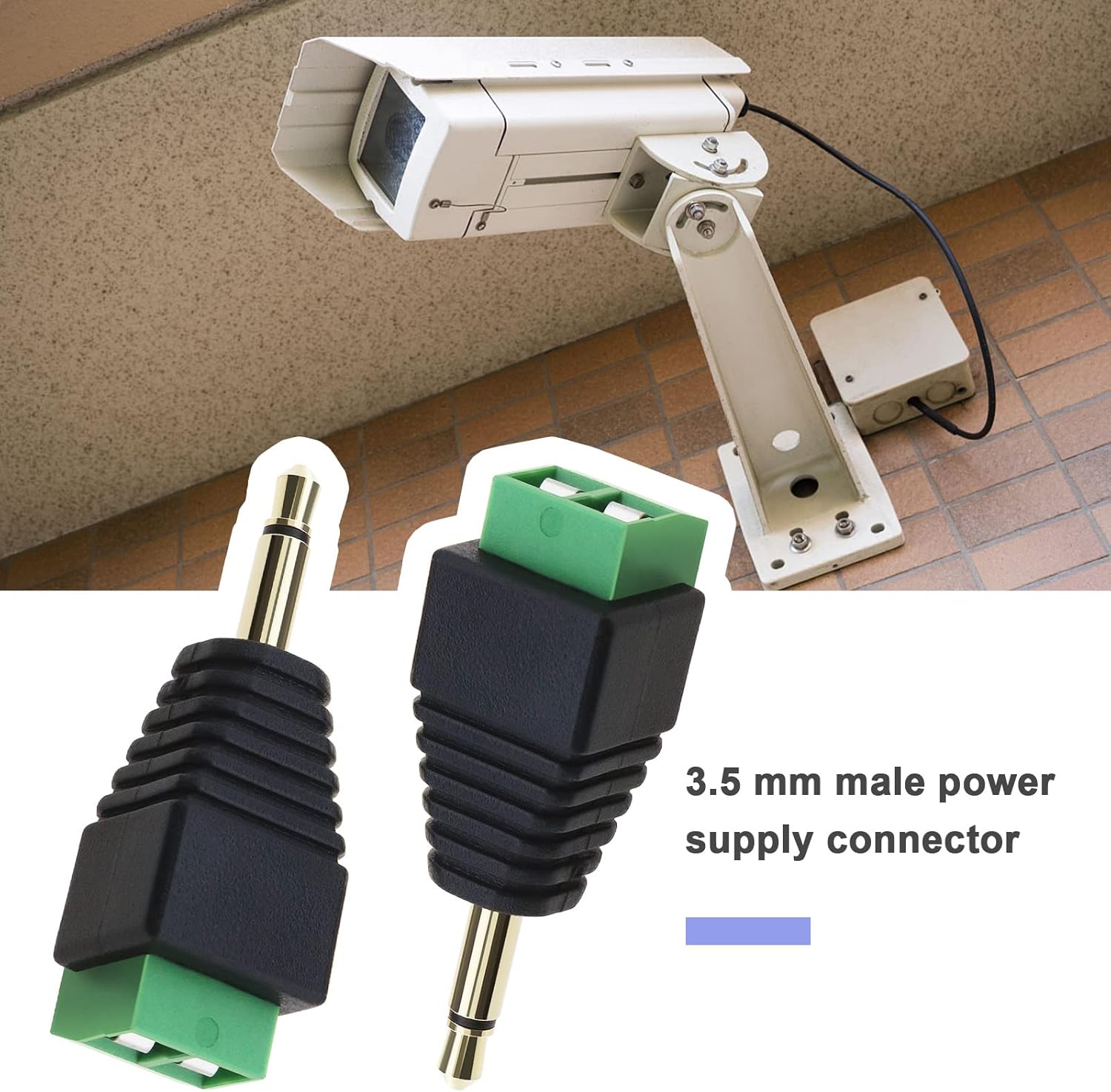 eMagTech Conector de alimentación macho sin soldadura de 0.138 in, bloques de terminales de tornillo mono de 0.138 in, accesorios para micrófono,
