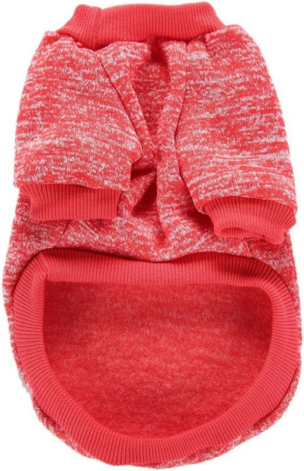 Jecikelon – Ropa para mascotas, suéter suave, cálido y grueso, suéter de invierno para perros (talla XS, color rojo)