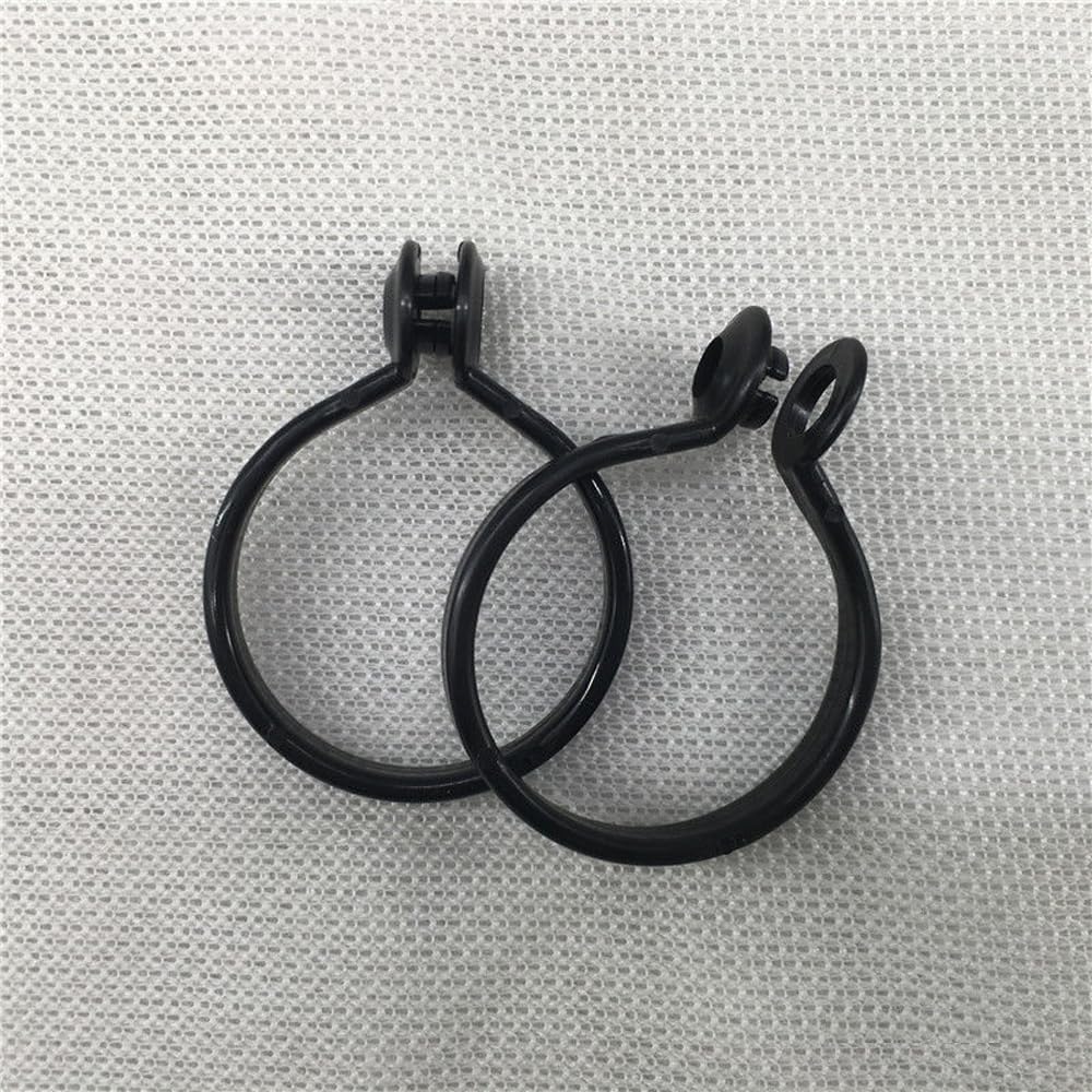 Paquete de 30 anillos de cortina que se abren de plástico para colgar con hebilla de bloqueo, anillo de ducha circular redondo para barras de