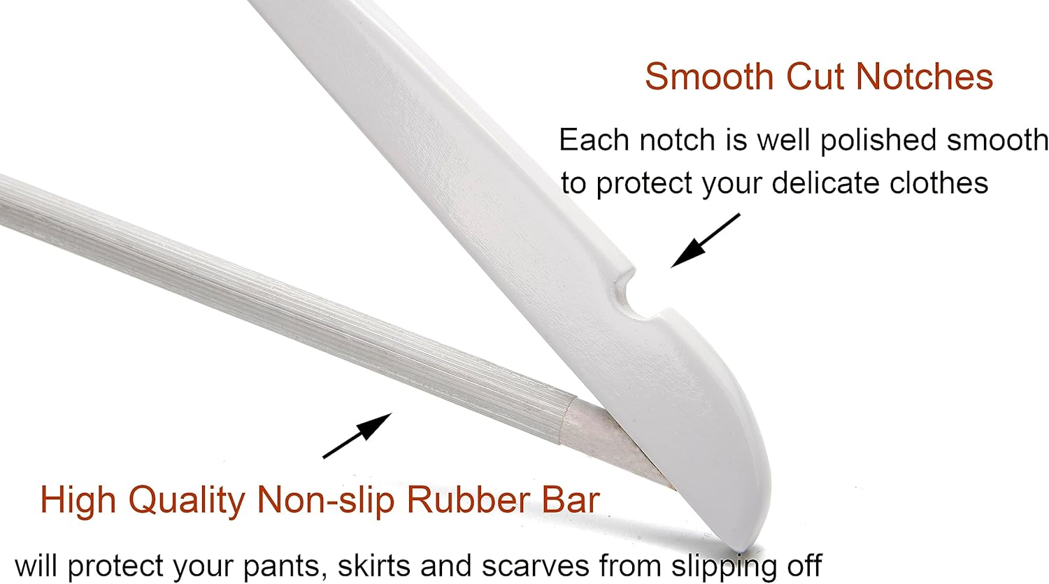 Perchas de madera blanca para vestidos de novia, perchas de madera resistente, perchas de madera maciza para camisas, chaquetas, pantalones,