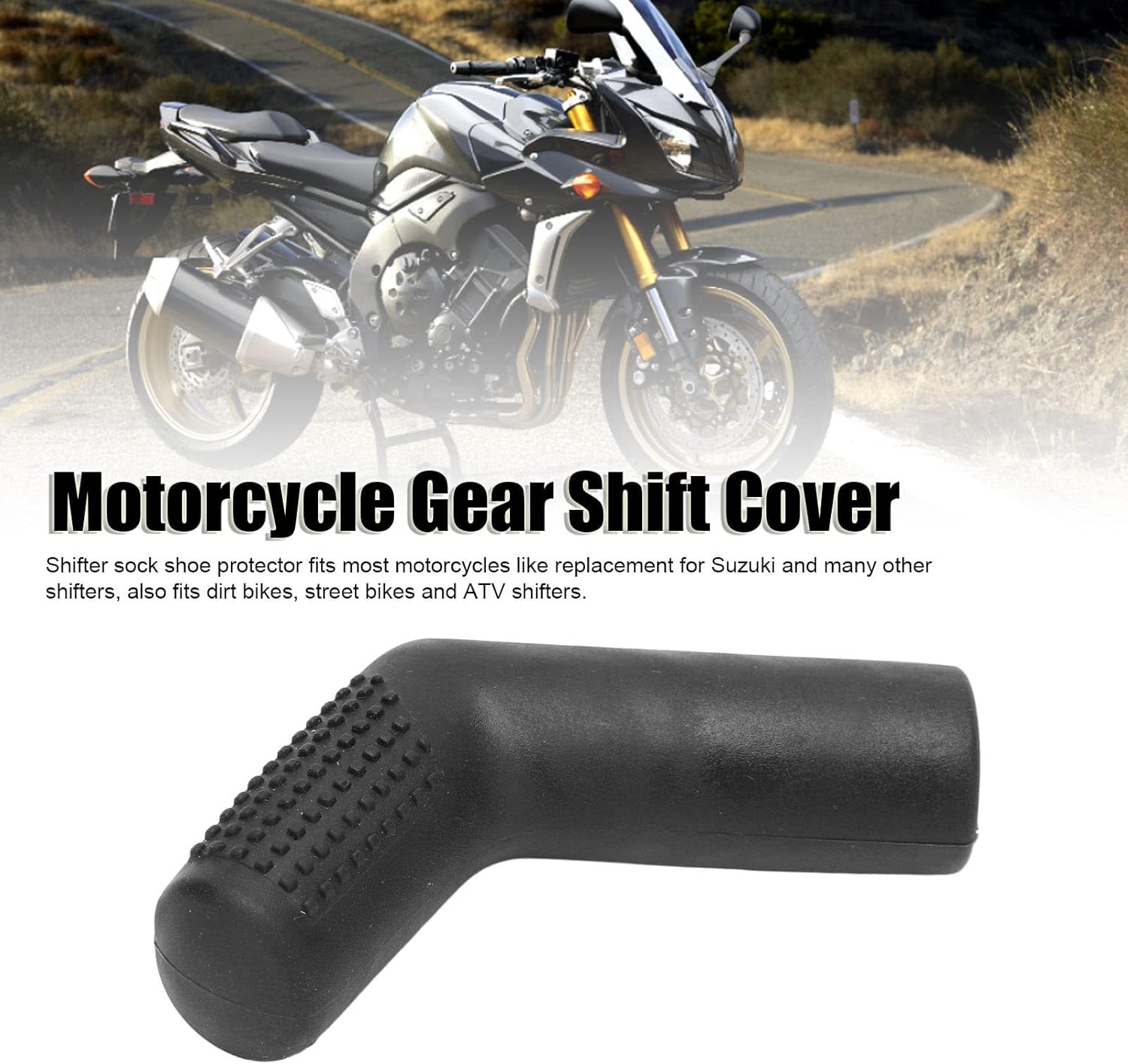 KIMISS Protector de zapatos de palanca de cambios de motocicleta, 4 unidades, protector de zapatos de goma antideslizante universal para