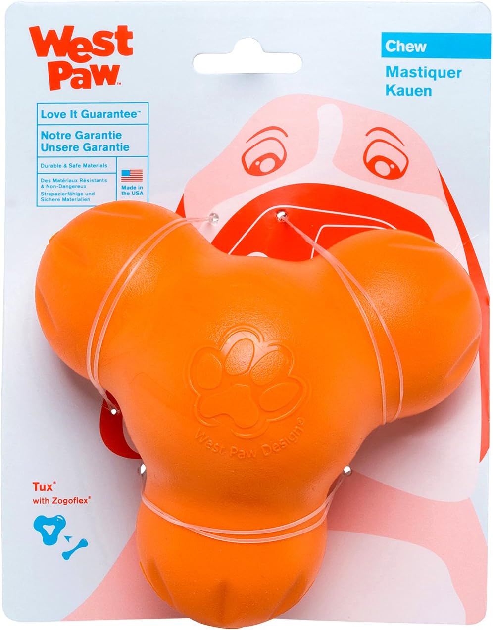 West Paw Zogoflex Tux Treat – Juguete masticable para perros – Juguete masticable interactivo para perros – Juguete de enriquecimiento para perros –