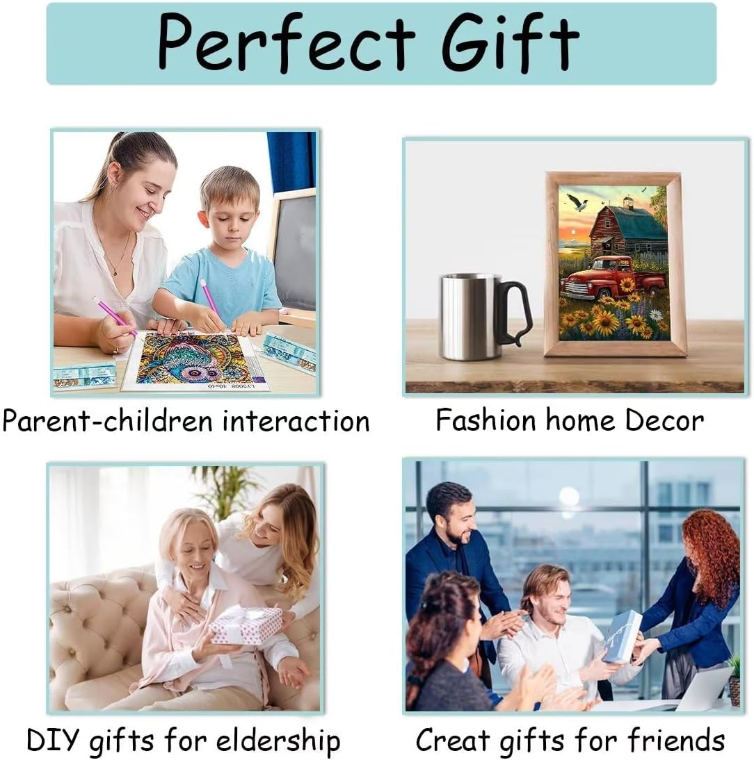 Kits de pintura de diamantes, kit de pintura de diamantes de trineo de Papá Noel, manualidades de pared pintadas de Navidad, decoración de