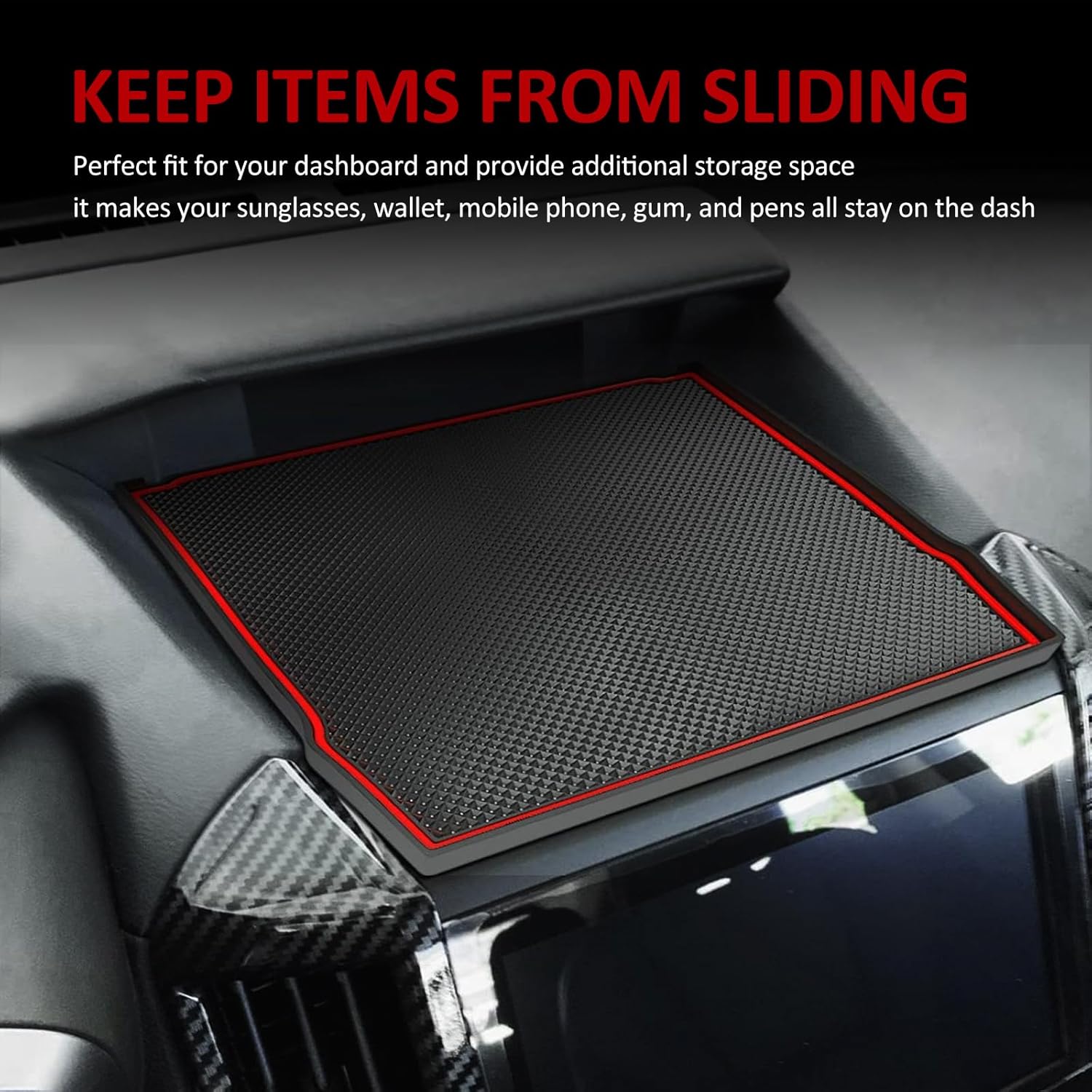Jawmoy 1 alfombrilla antideslizante para salpicadero, de goma gruesa, accesorios de repuesto para el interior del automóvil, compatible con Subaru