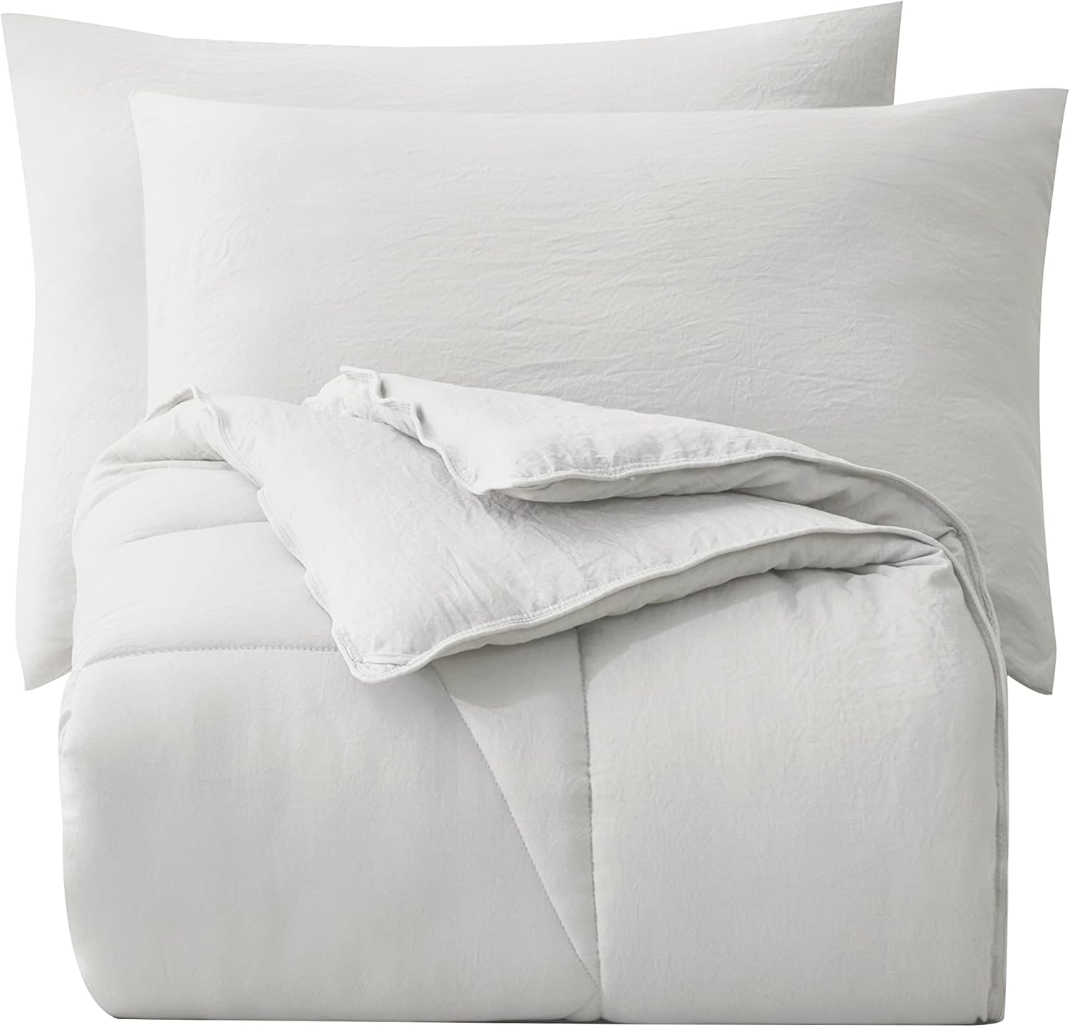 Chezmoi Collection Vero – Juego de edredón de microfibra acolchada de panal de abeja de 3 piezas, ropa de cama hexagonal geométrica ligera lavada
