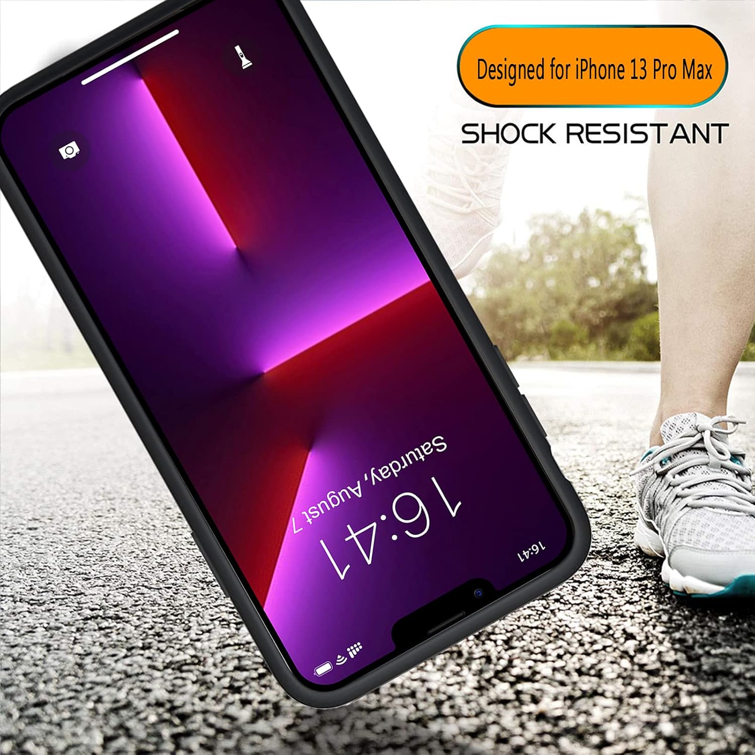 Funda de batería para iPhone 13 Pro Max, 8500mAh ultra delgada recargable inteligente portátil cubierta de carga batería extendida compatible con