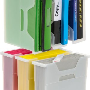 IRIS Caja de archivos de escritorio portátil pequeña de Estados Unidos con tapa abierta, paquete de 6, asas laterales, carpetas de archivos IRIS Caja de archivos de escritorio portátil pequeña de Estados Unidos con tapa abierta, paquete de 6, asas laterales, carpetas de archivos
