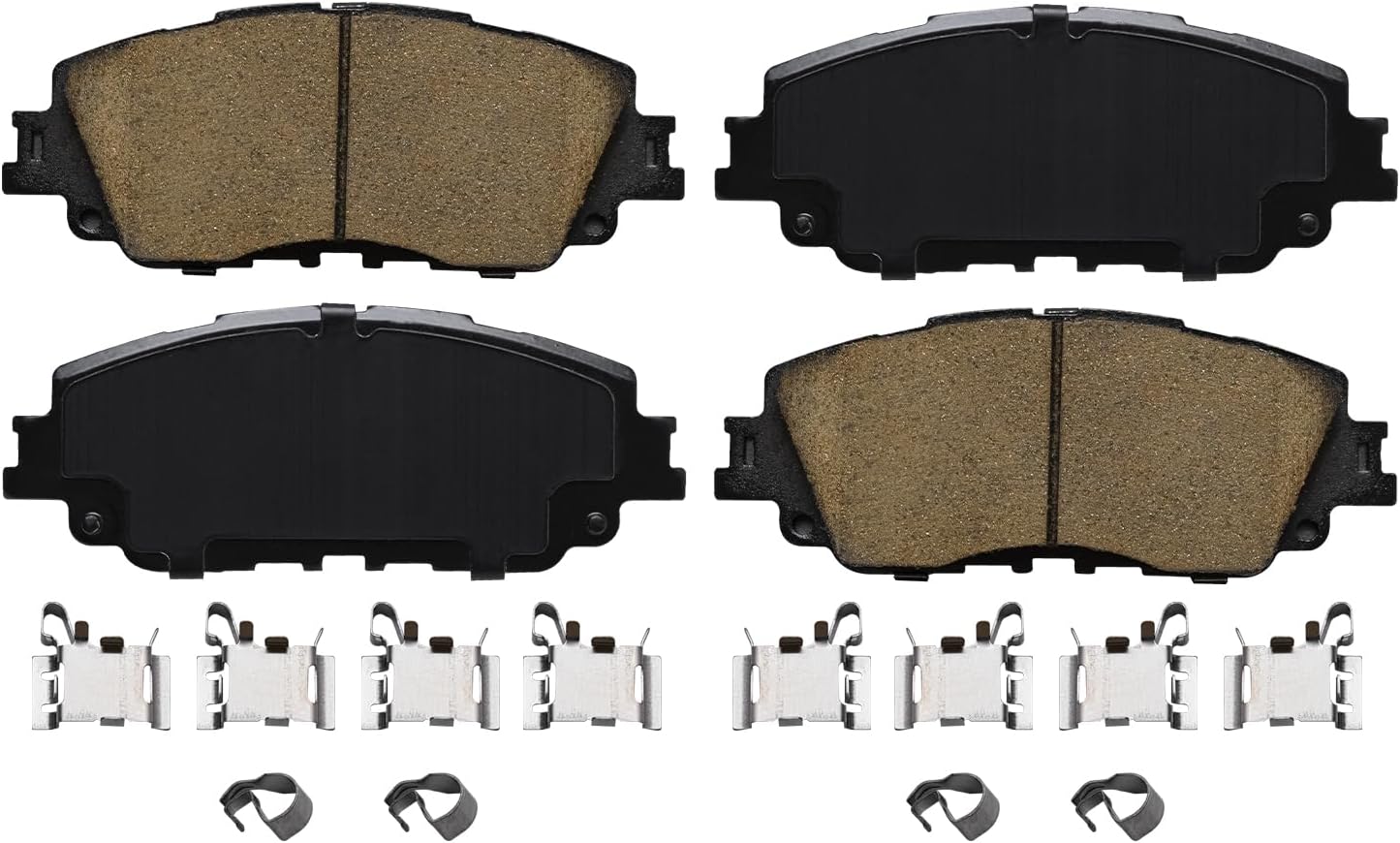 Detroit Axle – Pastillas de freno delanteras de cerámica con líquido limpiador de hardware de repuesto para Toyota Camry Rav4 Avalon Venza ES350