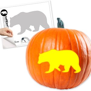 Bear Jack-O-Lantern – Plantilla para tallar calabaza  Brillo de oso abundante  Impreso en papel adhesivo Easycarve soluble en agua  Nivel de tallado Bear Jack-O-Lantern – Plantilla para tallar calabaza  Brillo de oso abundante  Impreso en papel adhesivo Easycarve soluble en agua  Nivel de tallado