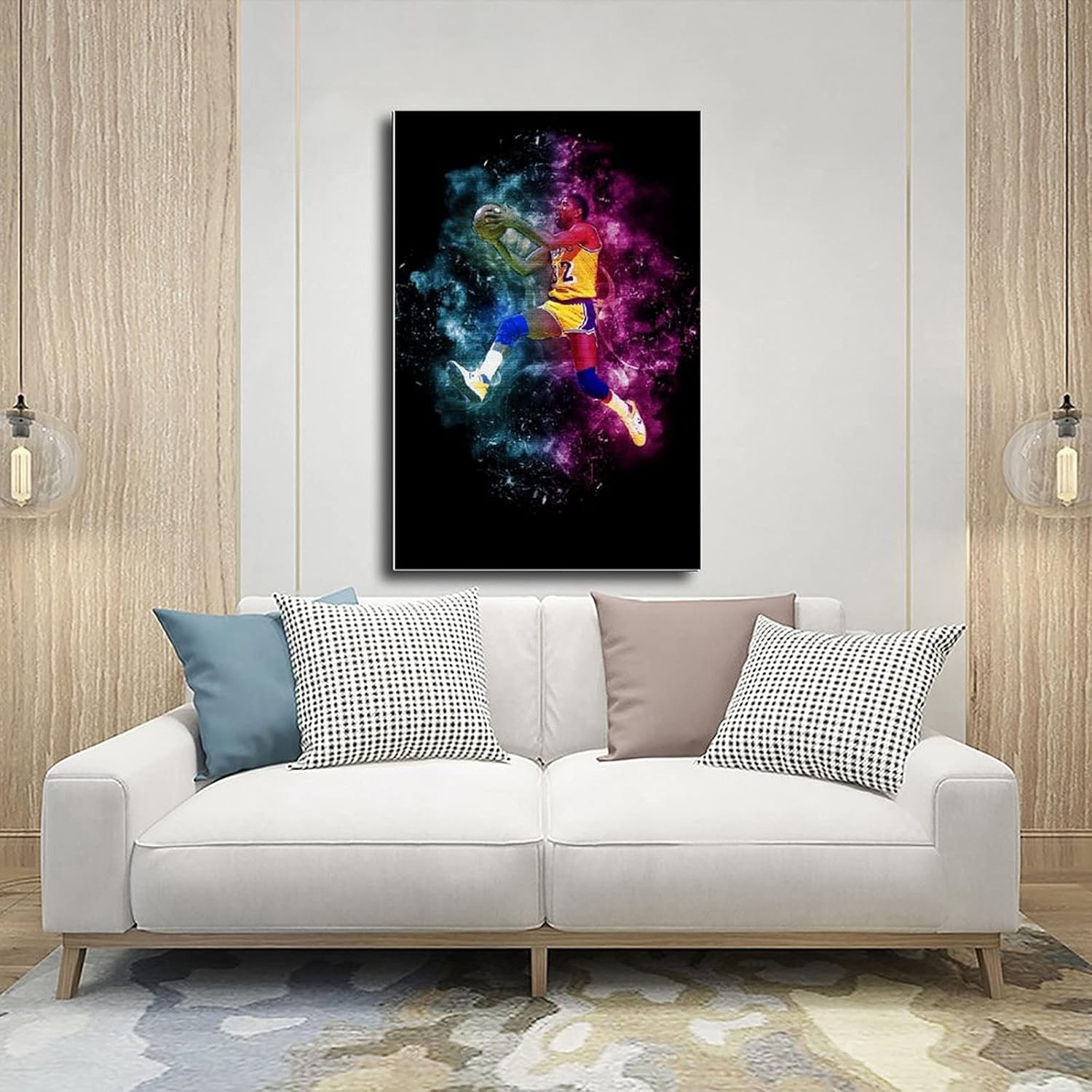 QIANC Magic Johnson – Póster de 11 lienzos para decoración de dormitorio, paisaje deportivo, oficina, habitación, regalo, sin marco 12 x 18 pulgadas