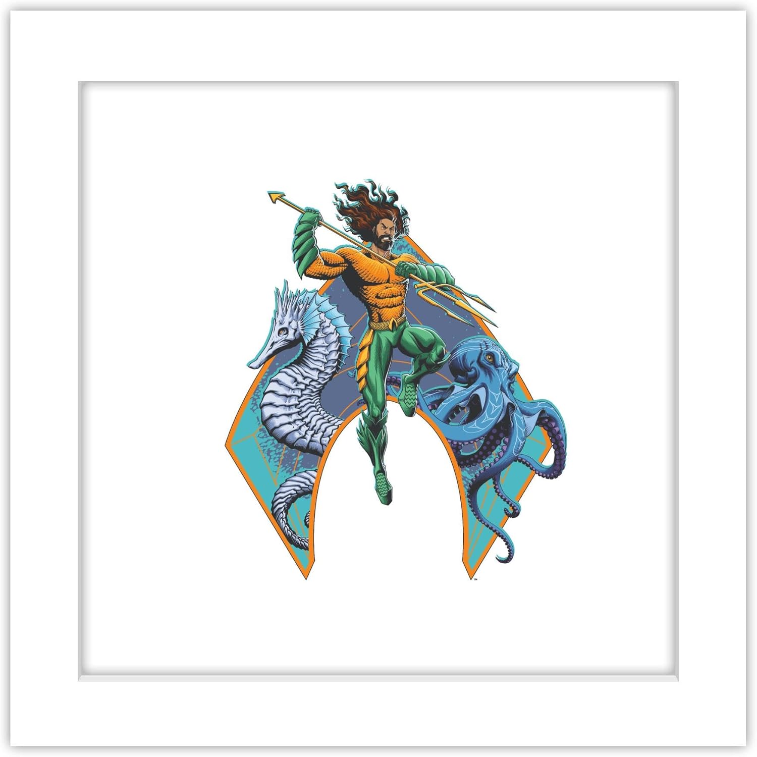 Trends International Gallery Pops DC Comics Movie Aquaman y el Reino Perdido – Póster gráfico de pared con emblema de Aquaman, 12.00 x 12.00