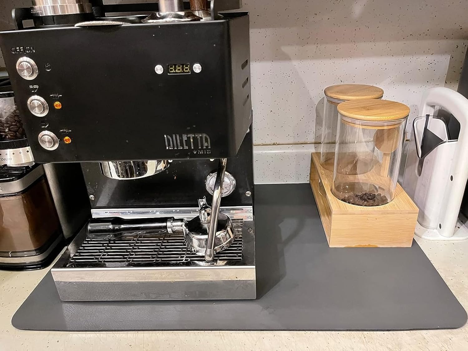 Tapete de café para secar platos, superabsorbente, de secado rápido, para ocultar manchas, antideslizante, para cafetera, encimera de cocina,