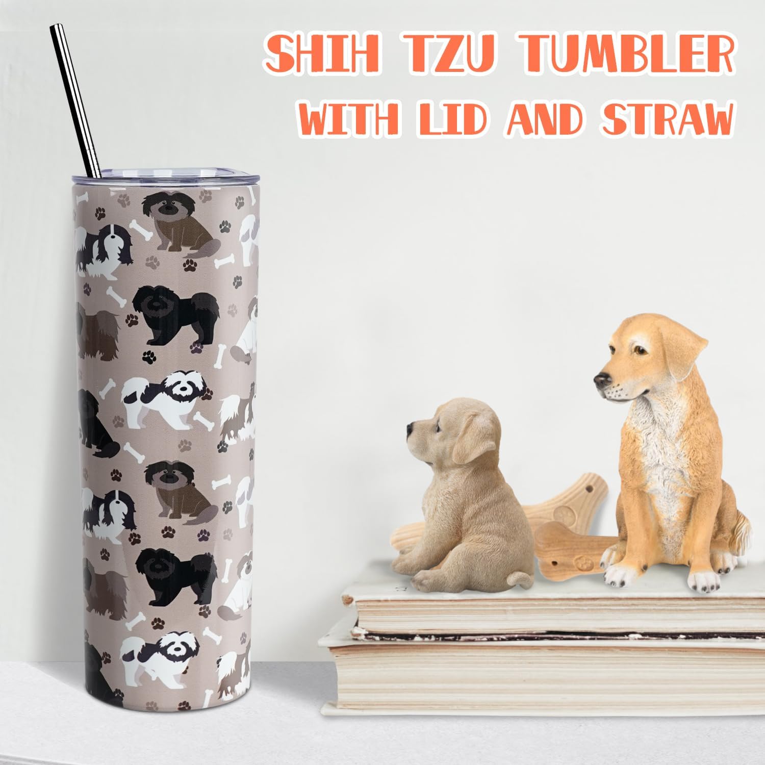 Shih Tzu Regalos para mujeres, vaso Shih Tzu, regalos para amantes de los perros, regalo para perros, tazas de café de viaje Shih Tzu para bebidas