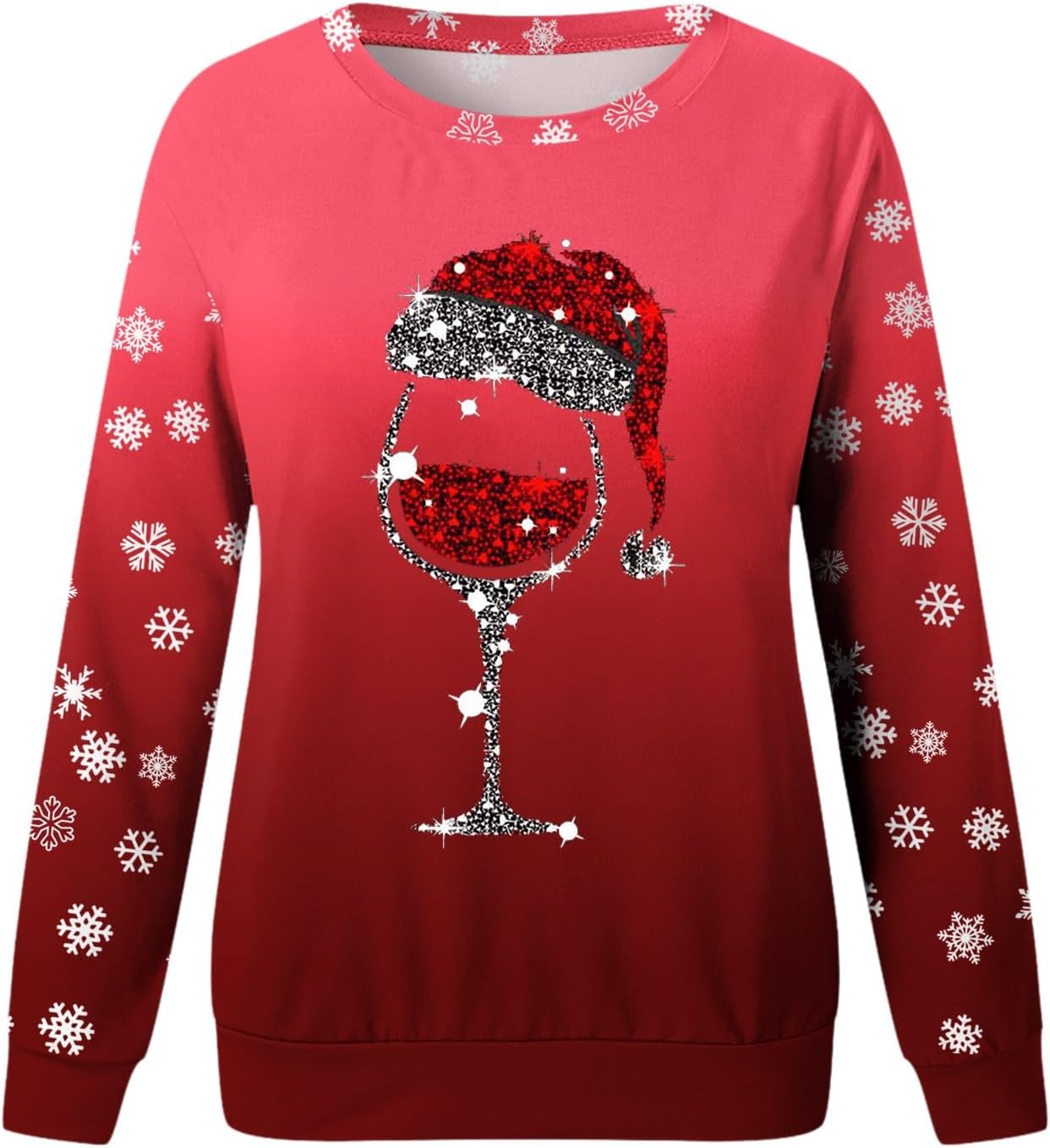 SNKSDGM Sudadera divertida de manga larga con estampado de letras para mujer, cuello redondo, vacaciones, sin botones, camiseta