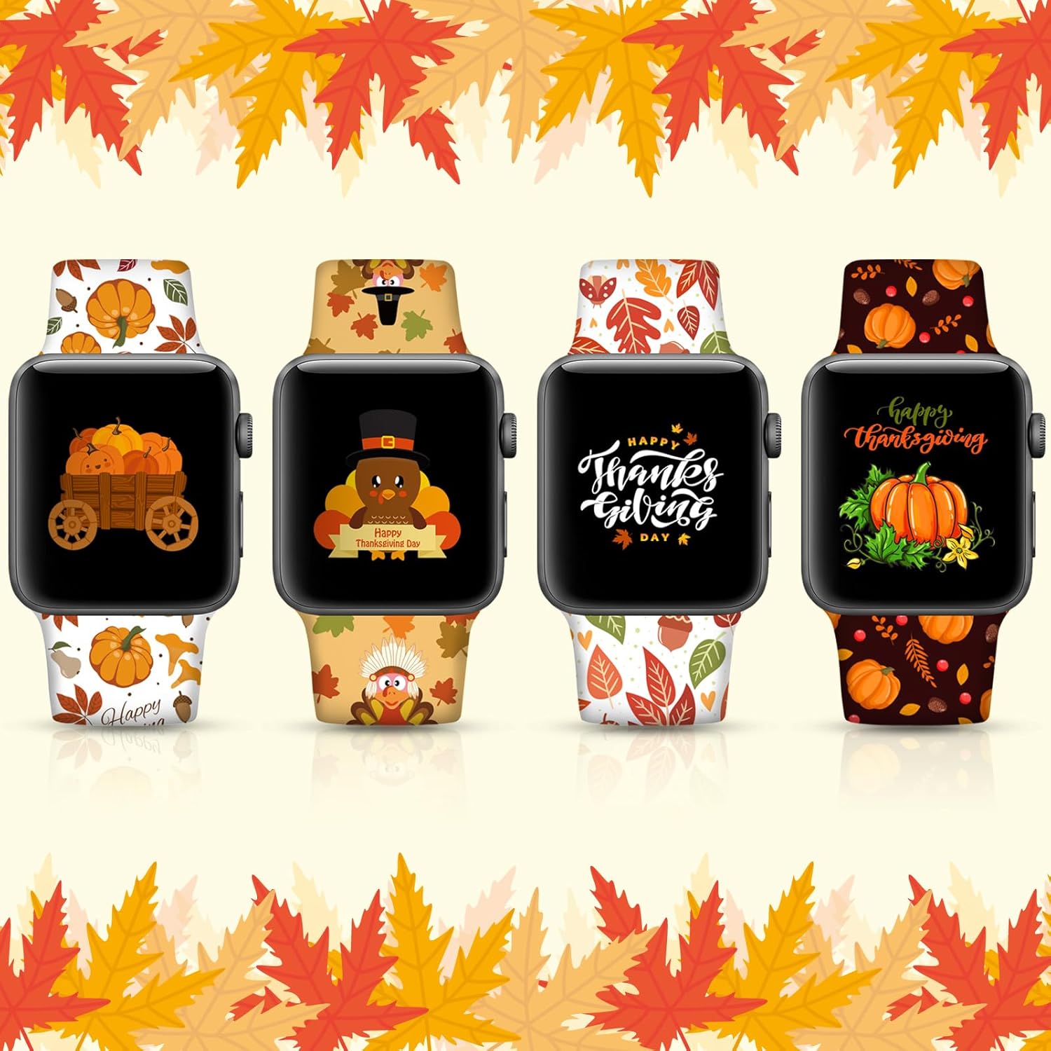 Correa de reloj de Navidad para Halloween compatible con Apple Watch Band de 1.496 in, 1.575 in, 1.614 in, 1.654 in, 1.732 in, 1.772 in, iWatch