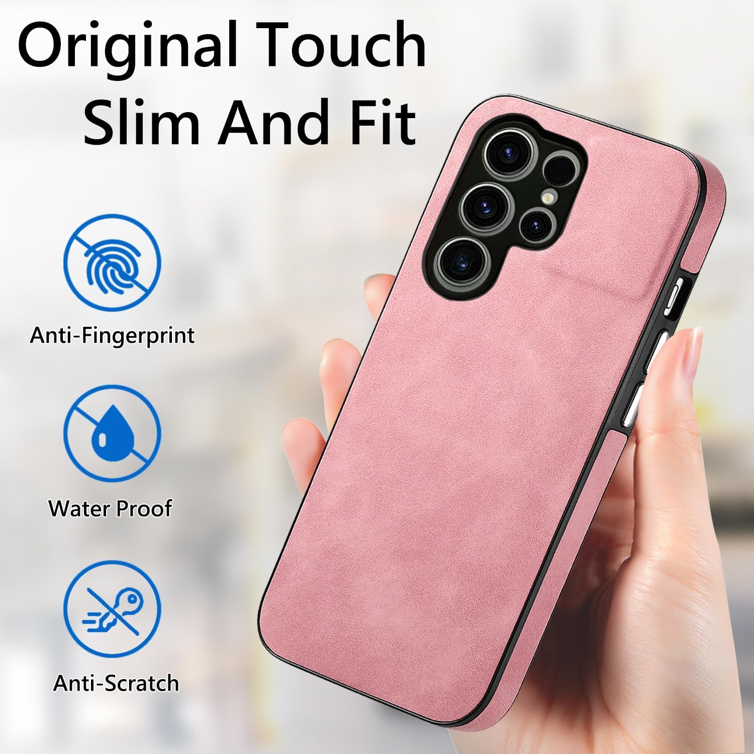 Asuwish Funda de teléfono para Samsung Galaxy S23 Ultra 5G con protector de pantalla de vidrio templado y funda delgada de cuero suave, accesorios