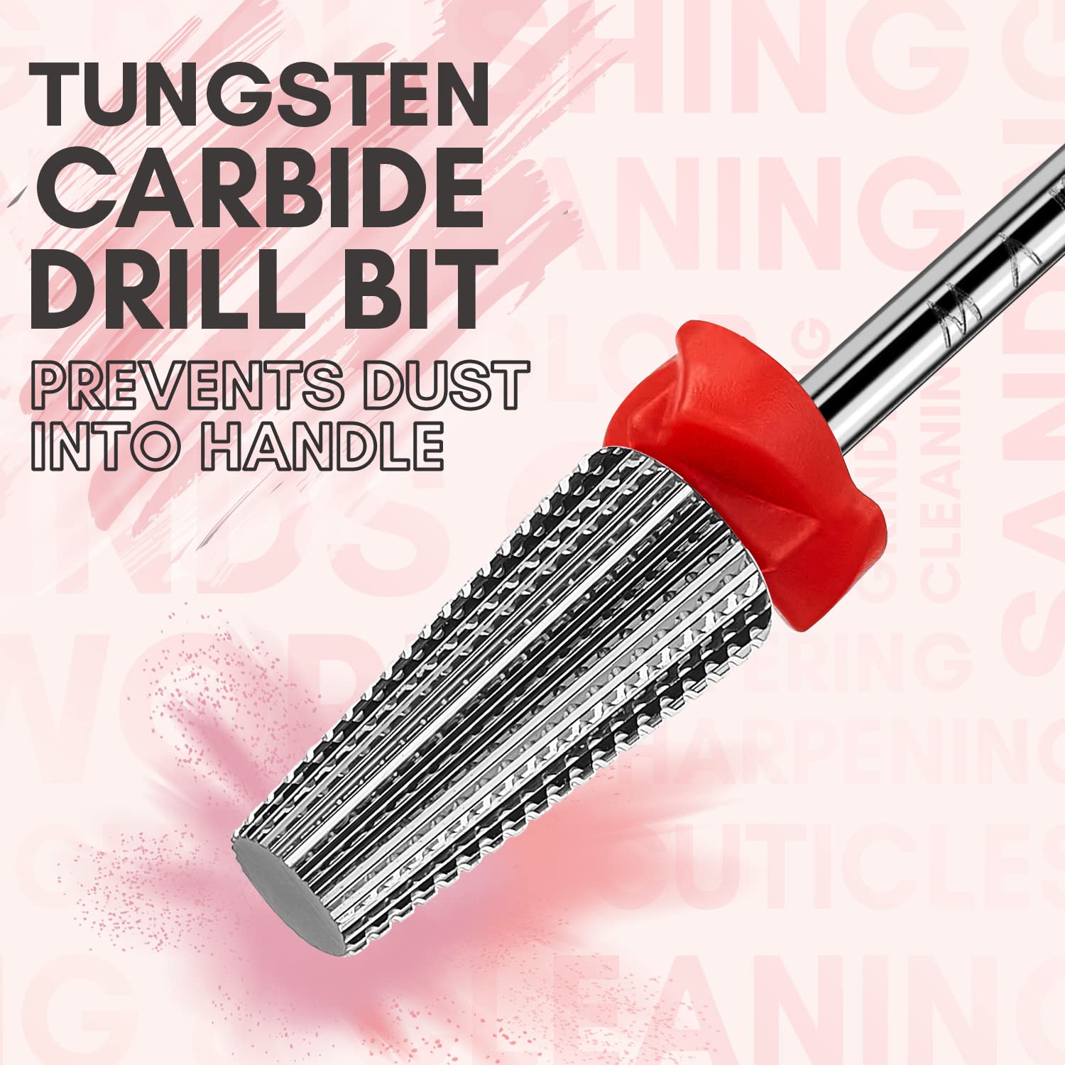 Makartt Brocas de uñas 5 en 1, vástago de 332 pulgadas, brocas cónicas de carburo de tungsteno para uñas, eliminación rápida de uñas acrílicas,