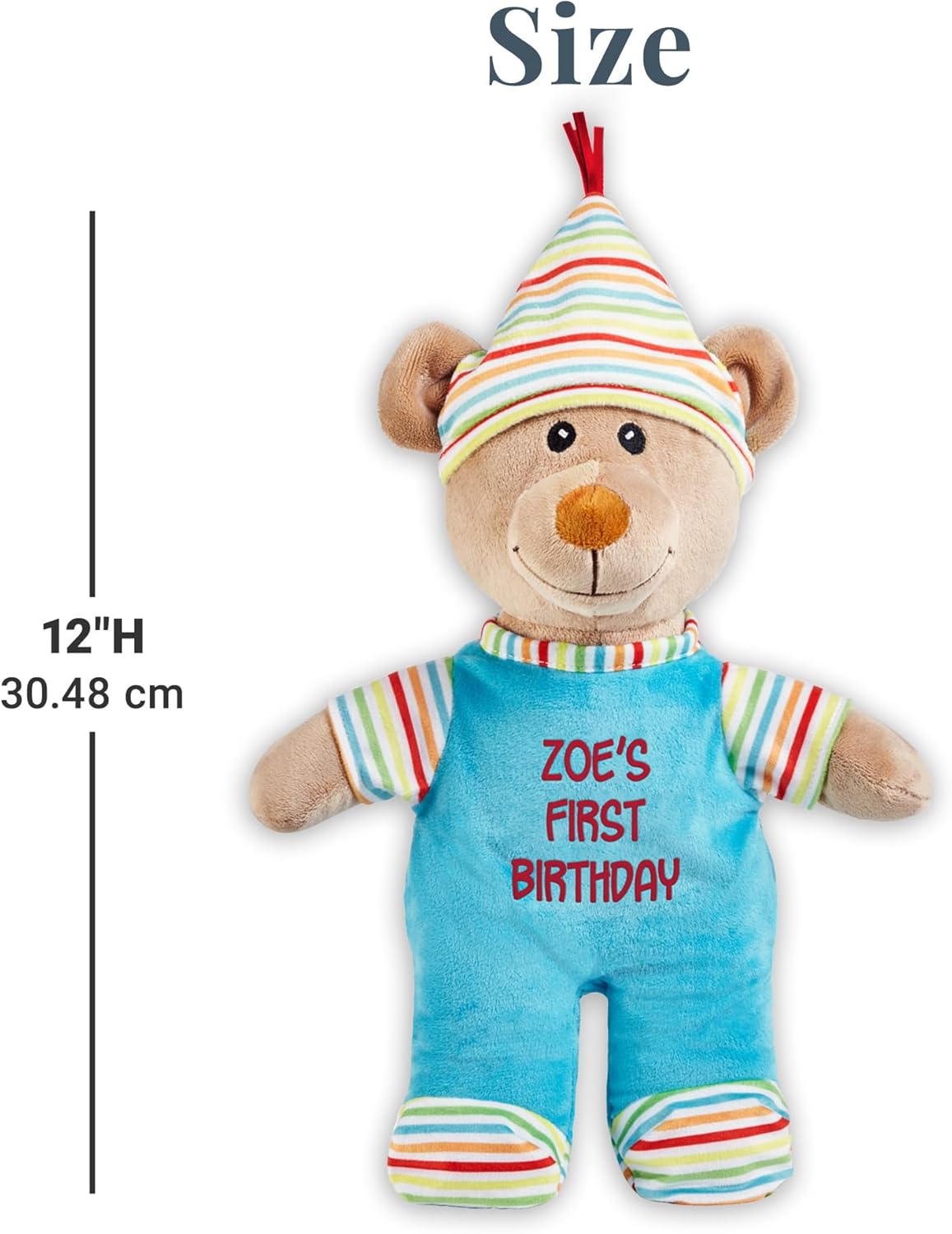 Let’s Make Memories Oso de peluche personalizado de feliz cumpleaños – Animal de peluche