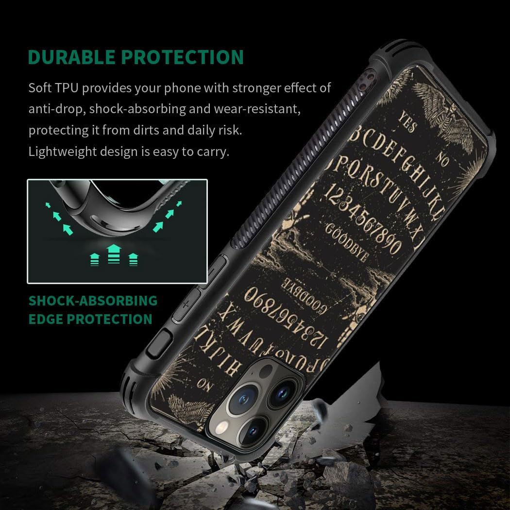 DAIZAG Funda compatible con iPhone 15 Pro Max, H0S Witchy Ouija Board Street Fashion diseño para niños y niñas, gráfico a prueba de golpes, silicona