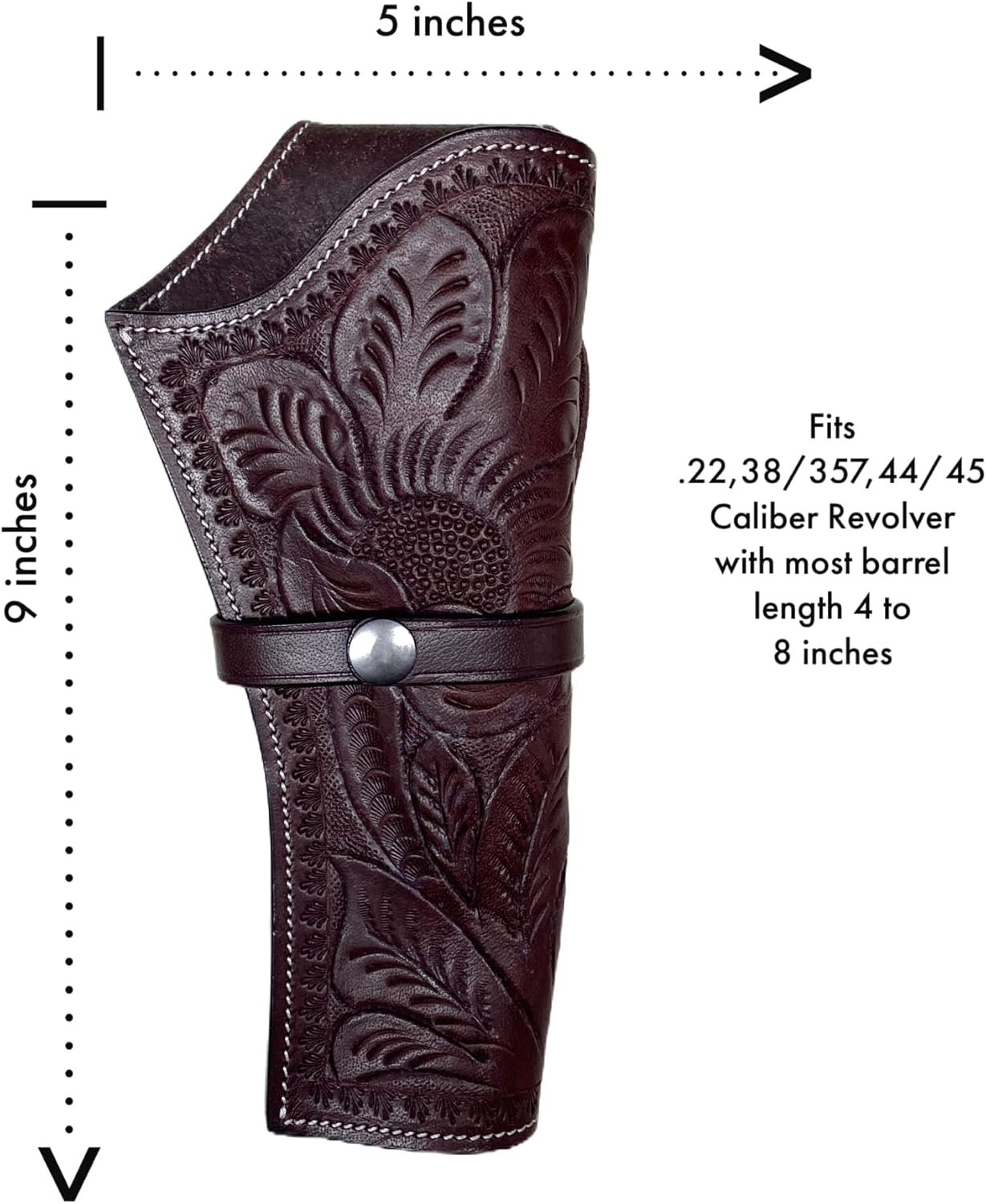 Funda para pistola vaquera con herramientas para revólveres de barril de 4 a 8 pulgadas, funda para pistola occidental, funda de extracción cruzada