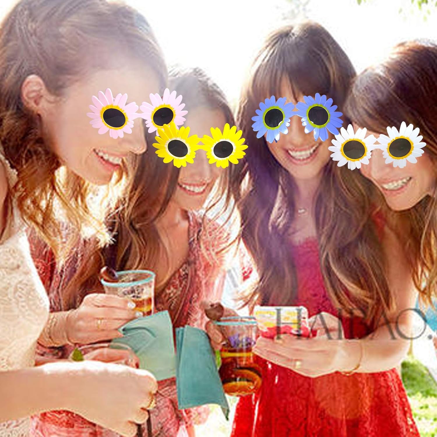 Gafas de sol de fiesta de flores para primavera y verano, regalos de girasol de abejorros, decoraciones de fiesta de Pascua, gafas de fiesta de