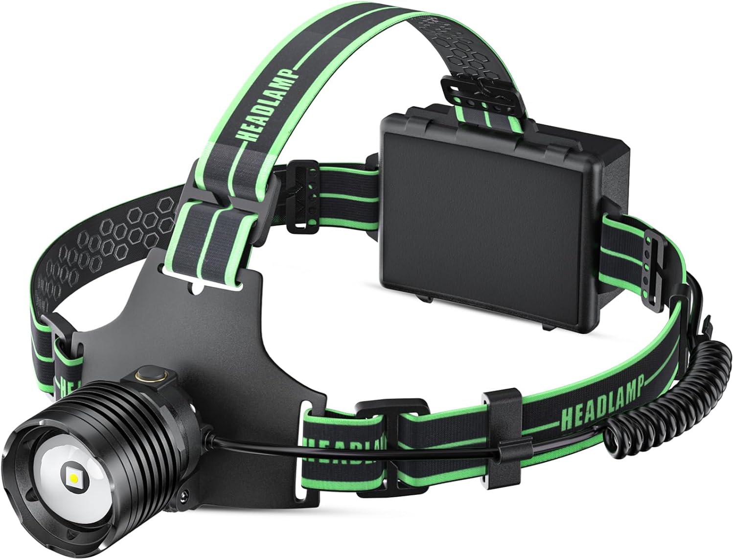 Linterna frontal recargable para adultos, 150000 lm, luz súper brillante y roja, batería de 12 horas, luz LED, atenuación continua, IPX7, faro