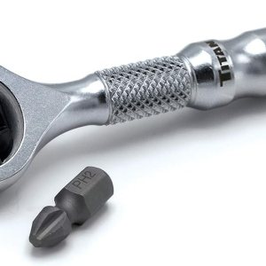 Titan Tools 11318 – Destornillador con trinquete micro de 14 de pulgada x 4 pulgadas y 90 dientes – Plateado Titan Tools 11318 – Destornillador con trinquete micro de 14 de pulgada x 4 pulgadas y 90 dientes – Plateado