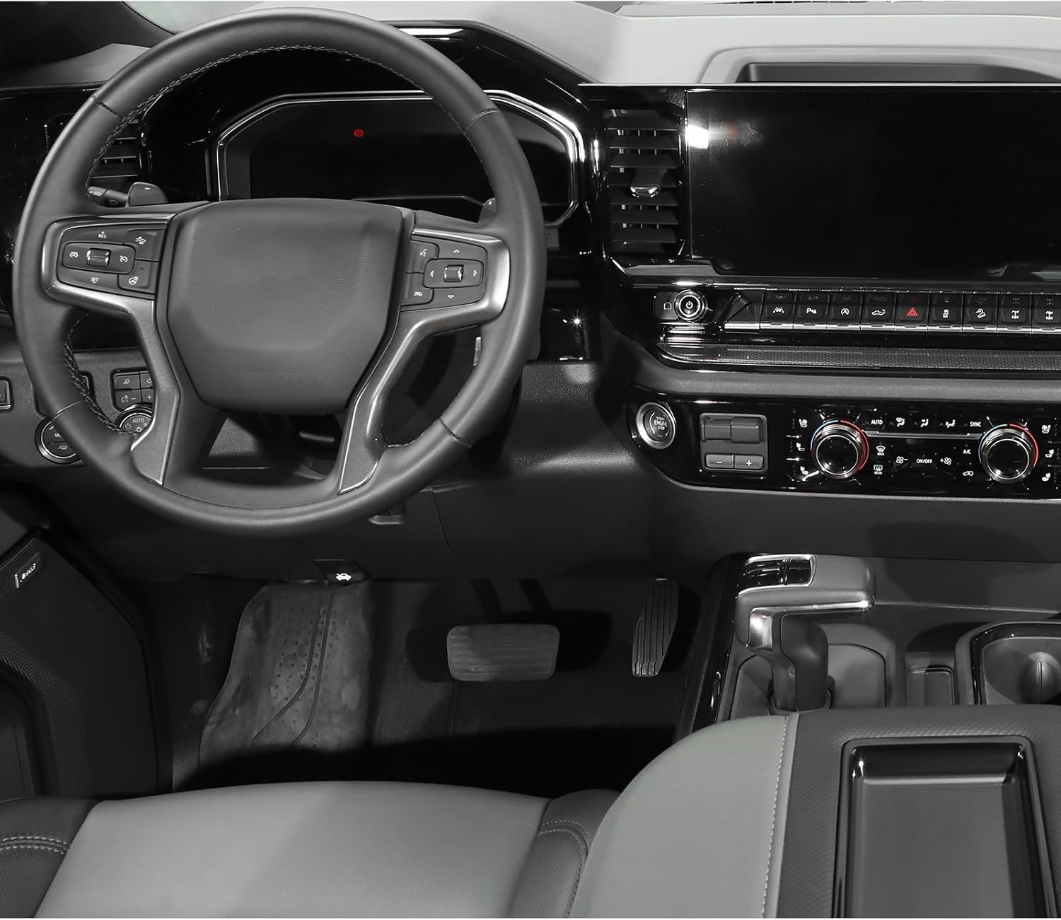 Voodonala Pomos de radio AC para interruptor de aire acondicionado, botón central de consola para interruptor de consola central, moldura para Chevy