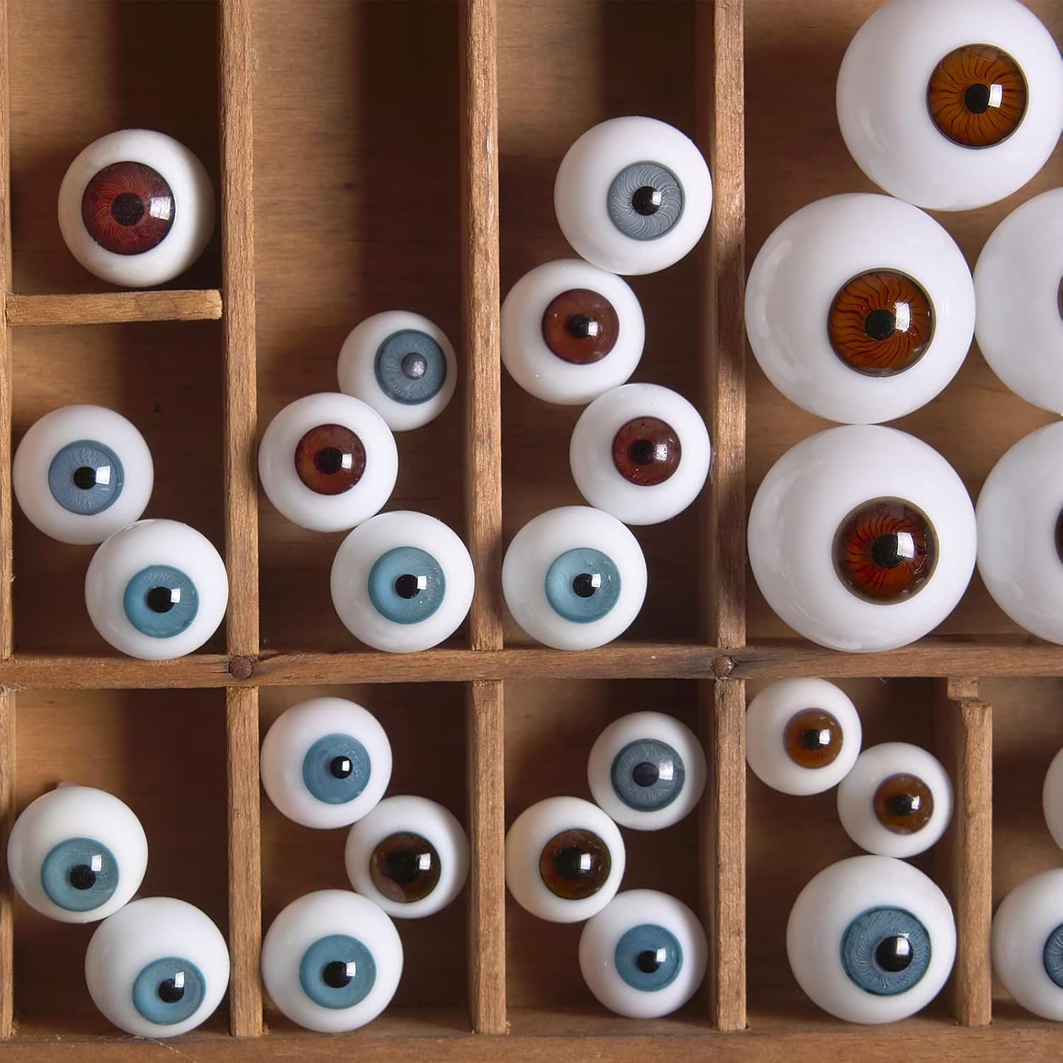 Molde de ojos para muñecas, cúpula de globo ocular, 0.787 in, silicona transparente decorativa para hacer joyas y manualidades
